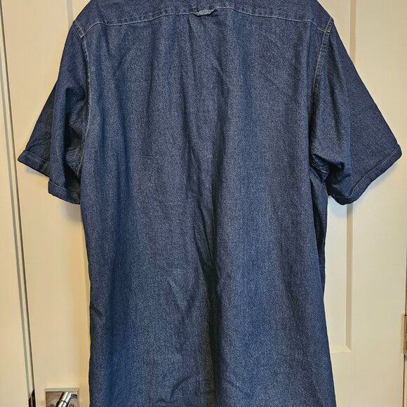 3XL Arturo Calle Denim Short Sleave Button Up Big & Tall 3xl - Picture 3 of 3